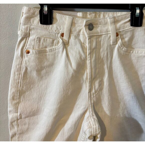 H&M High‑Waist Cropped Flare Jeans White US 2 / EUR 34 NWT - Picture 2 of 7